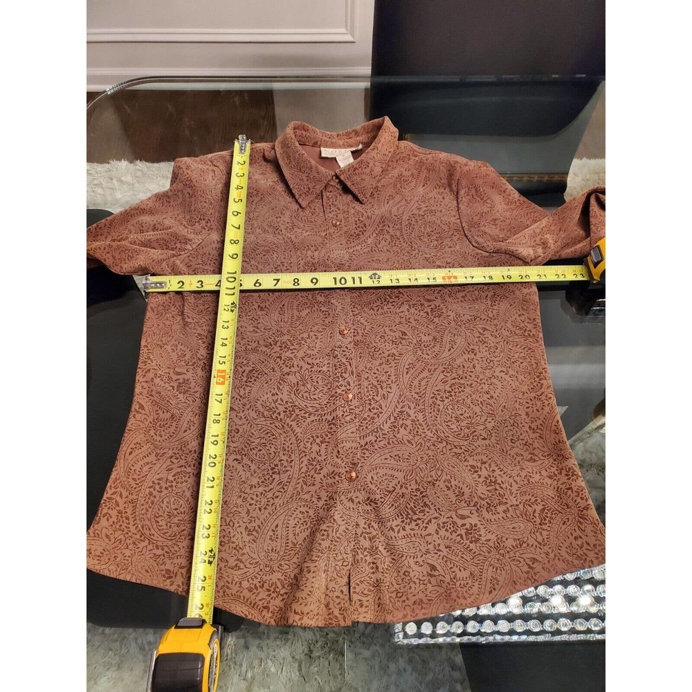 Norton Women's Brown Polyester Collared Shirt & Maxi Skirt 2 Piece Suit Size 12 - Picture 11 of 12